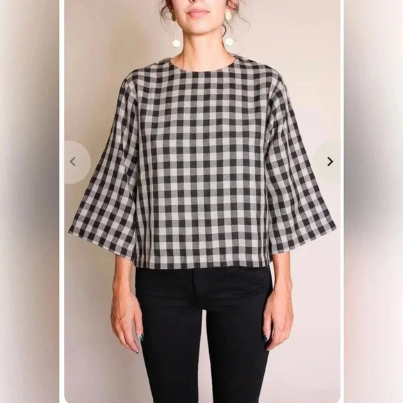 UMBER & OCHRE GWEN TOP - WOOL PLAID NEW - Picture 8 of 9